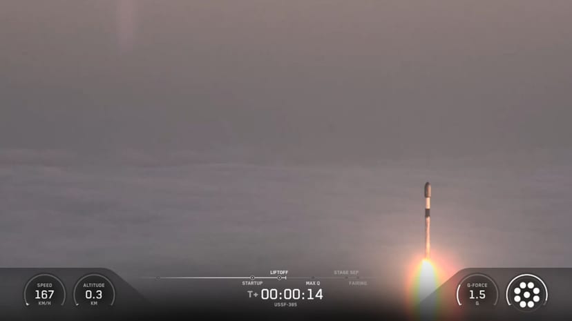 Falcon 9 Flies Classified USSF-385, Its 10th Booster Flight