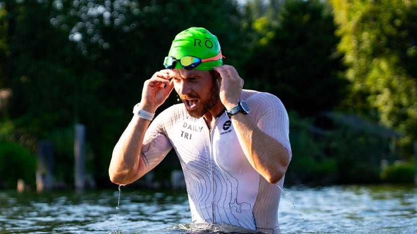 Ethan Hunger Sets 24-Hour Triathlon Record for Food Bank